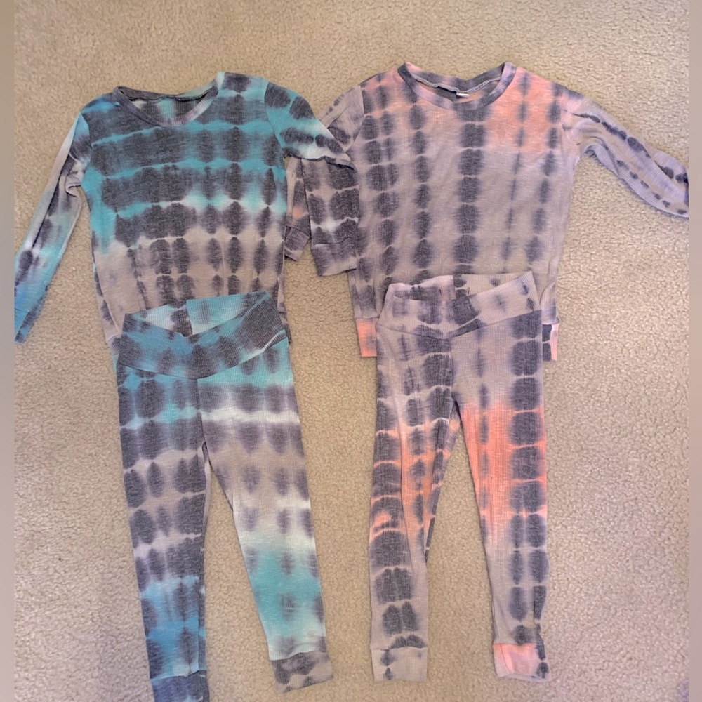 Custom Toddler Girl Tie Dye Outfits, Size 2/3T